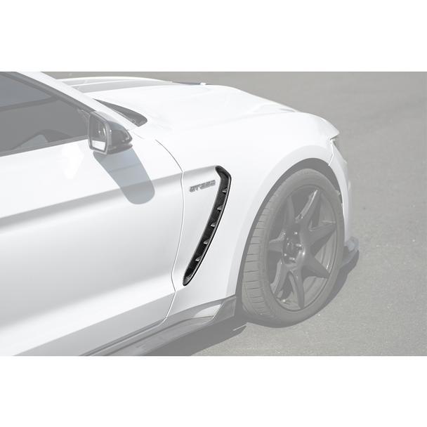 S550 Mustang Front Fender Vent Cover, Carbon Fiber :: 2015-2020 GT350