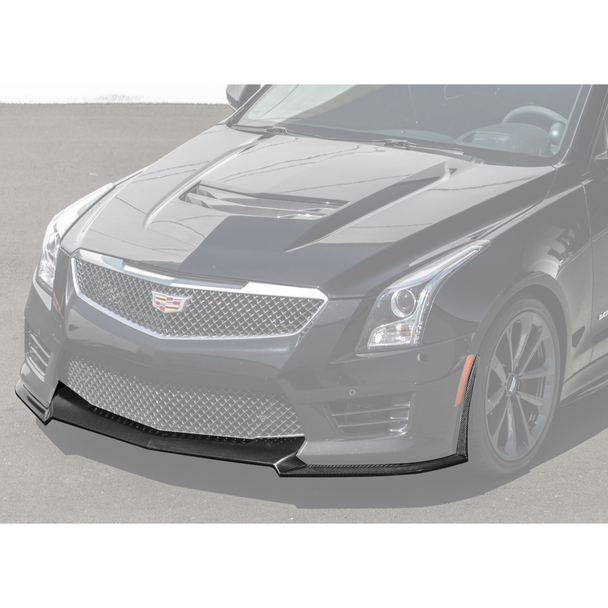 Cadillac ATS-V Carbon Package Front Splitter w/ Side Wheel Arch, Carbon Fiber :: 2016-2019 Cadillac ATS-V