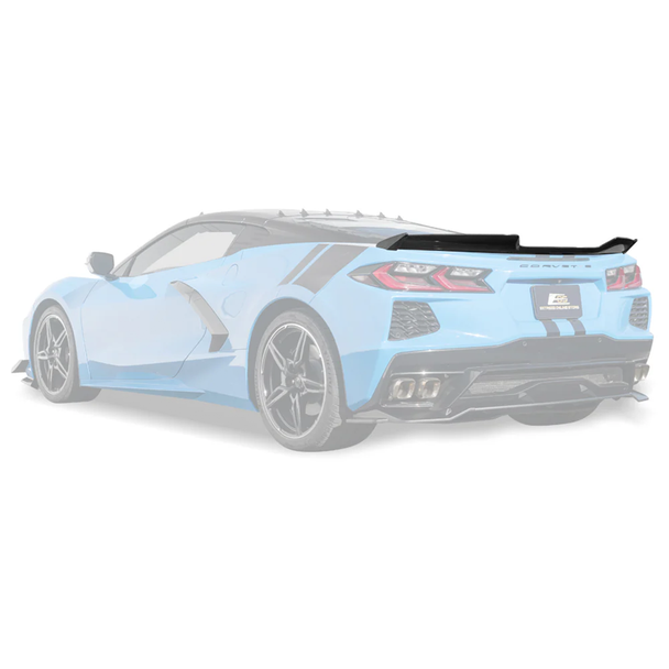 C8 Corvette Z06 Visible Rear Ducktail Spoiler, Hydro-Dipped Carbon Fiber :: 2020-2026 Corvette C8 Stingray & Z51