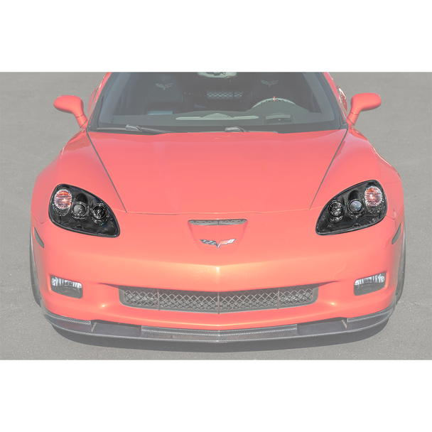 C6 Corvette HID Headlights, Carbon Fiber Housing w/ Clear Lens :: 2005-2013 C6 Corvette