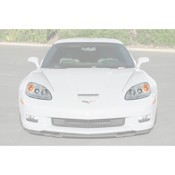 C6 Corvette HID Headlights, Artic White Housing w/ Clear Lens :: 2005-2013 C6 Corvette