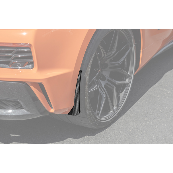 C8 Corvette XL Extended Rear Splash Guards, Carbon Fiber :: 2023-2026 C8 Corvette Z06 & E-Ray