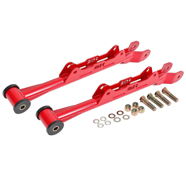 BMR Non-Adjustable Rear Lower Control Arms w/ Delrin Bushings, Red :: 2010-2015 Camaro