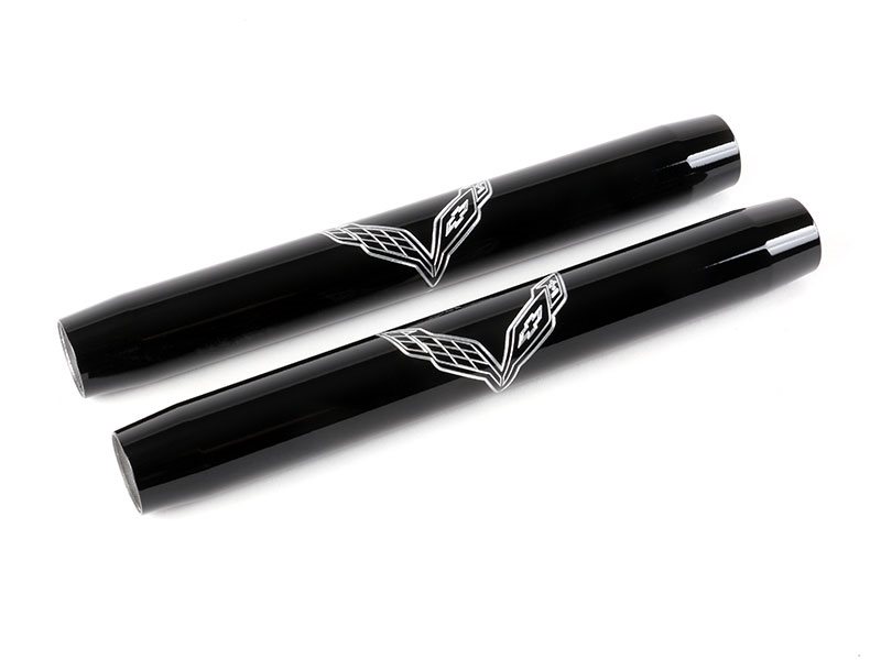 American Brother Designs Hood Shock Covers, Flag Logo, Color Options