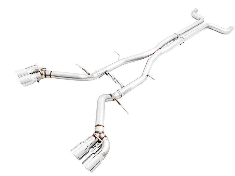 AWE Track Edition Cat-Back Exhaust, Non-Resonated, Quad Chrome