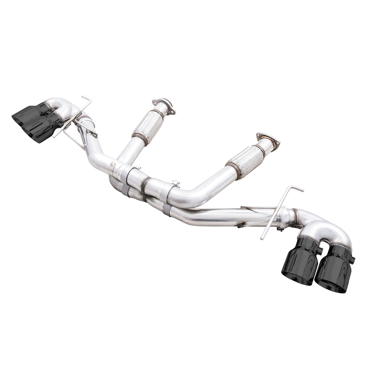 AWE Track Edition Cat-Back Exhaust, Quad Diamond Black Tips, 3020