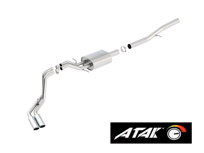 輸入マフラー Borla 140540 ATAK Cat-Back Exhaust System Fits Sierra