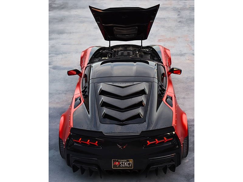 GLASSSKINZ C7 BAKKDRAFT Rear Window Louver/Valance