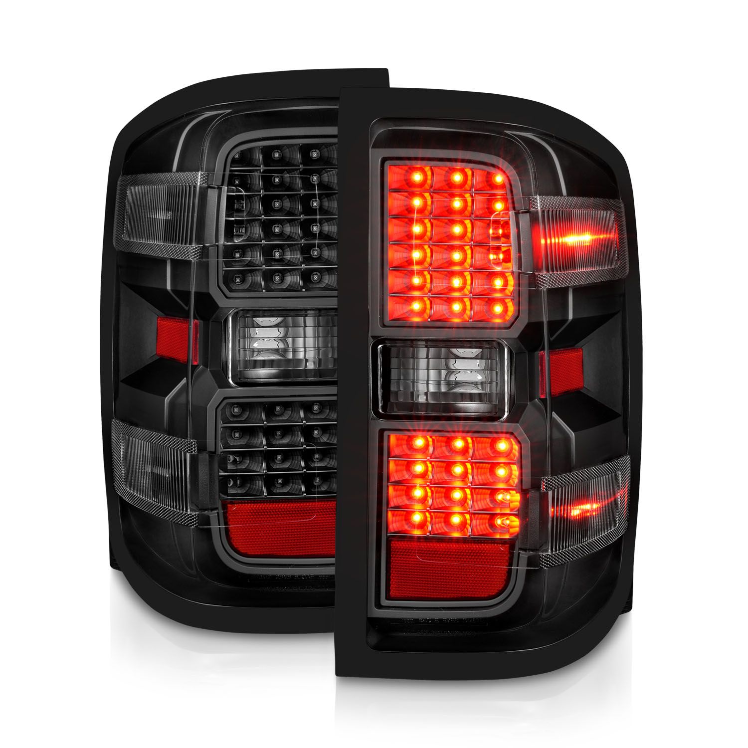 ANZO Sequential LED Taillights, Black Housing/Clear Lens