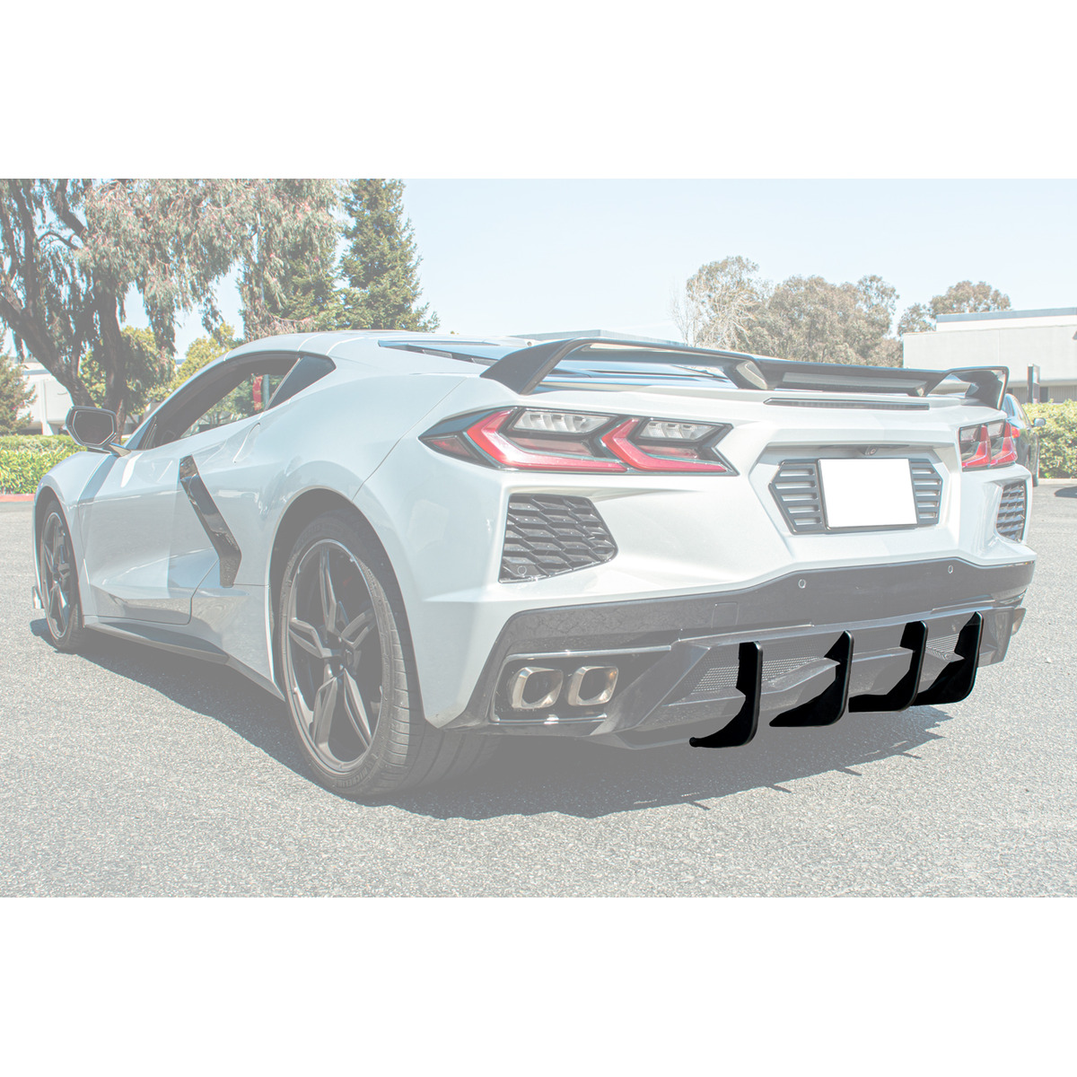 EOS Rear Diffuser Fins Add-On, Matte Black