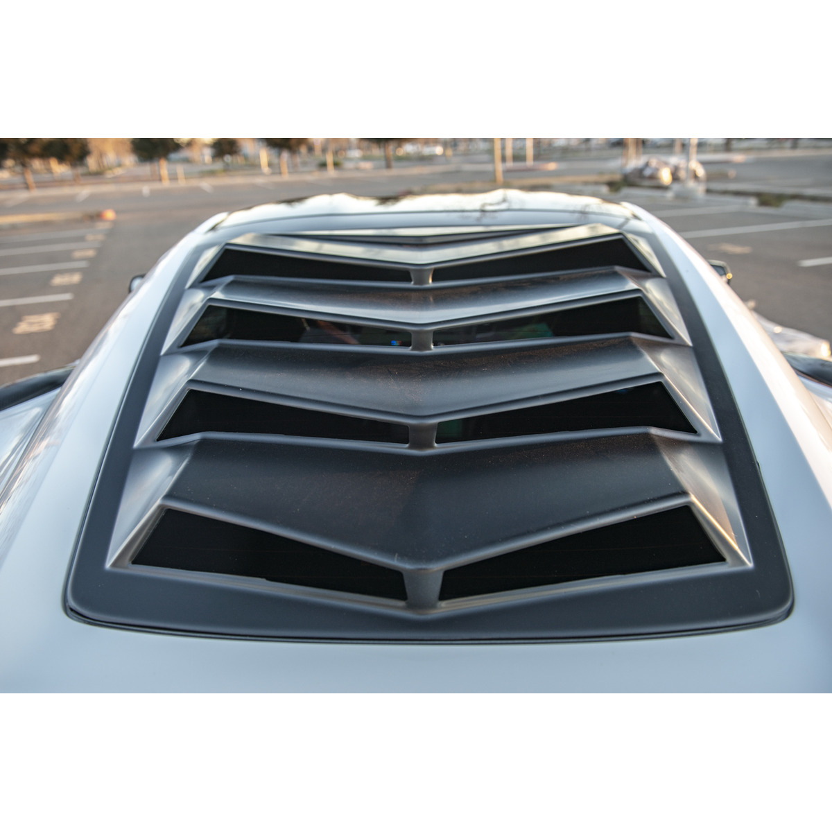 V3 Carbon Fiber Style Side Window Louver Scoop Covers For Corvette C7 2014-2019
