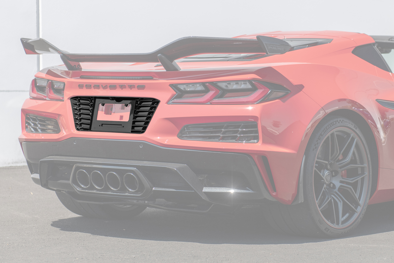EOS License Plate Backing Cover, Carbon Flash Metallic
