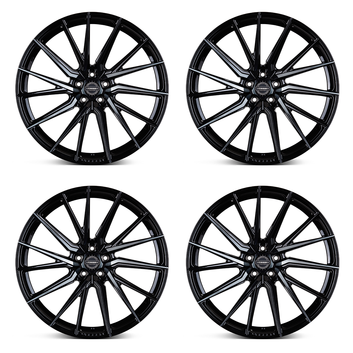 Vossen HF-4T Hybrid Forged Wheel Set , Tinted Gloss Black, 20x9 +