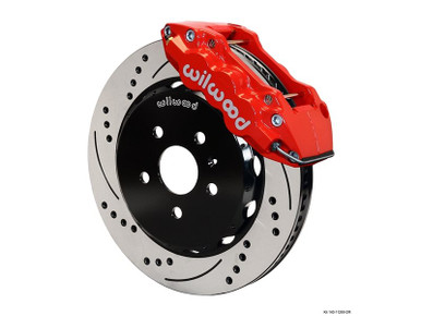 Wilwood W6A Front Big Brake Kit (6 Piston, Drilled & Slotted) (Red)