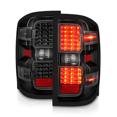 ANZO 15-20 Chevrolet Tahoe Sequential LED Tube Taillights Black