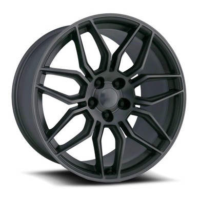 FR 401F C8 Z06 Replica Rear Wheel, Titanium Machined Face w\Dark