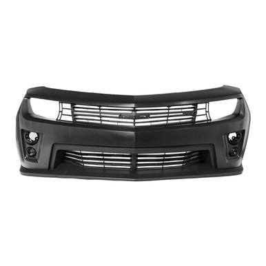 Camaro ZL1 Style Front Bumper with Fog Lights; Unpainted (10-15 Camaro