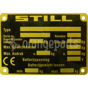 STILL 389728 ID PLATE