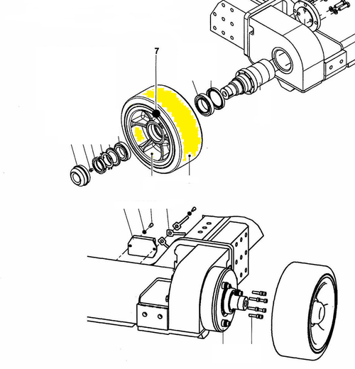 YALE 44510511 WIELBELASTING