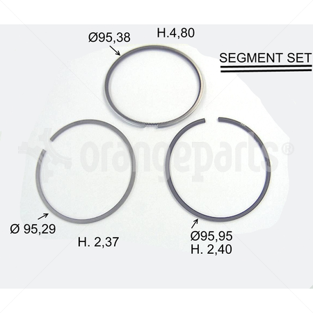 PERKINS 41158133 KIT, PISTON RIN