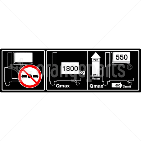 JUNGHEINRICH 50012526 LABEL LOAD DERATING