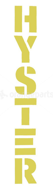 HYSTER 1303499 STICKER UPRIGHT YELLOW