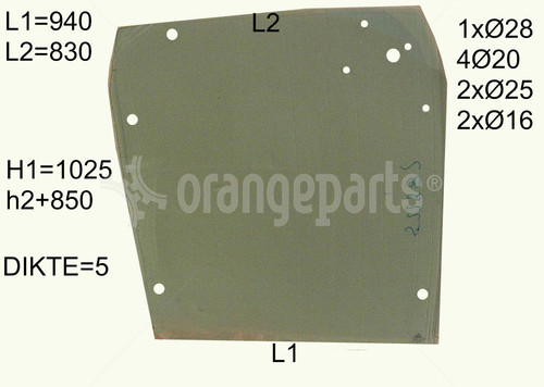 HYSTER 1703772 REAR WINDOW