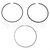 PERKINS U4181A047 PISTON RING KIT 1 00 MM
