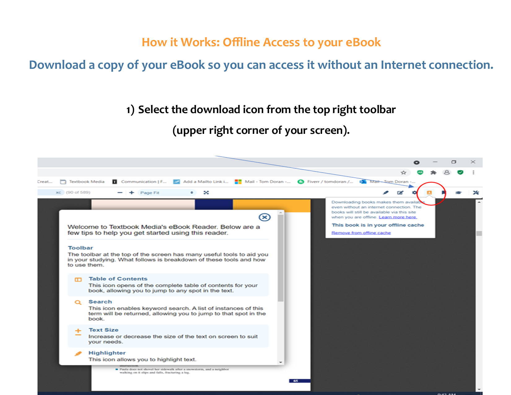 Step 1: Select the download icon from the toolbar