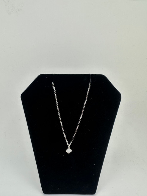 .925 sterling silver cute clover black or white