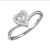 .925 sterling silver clear heart ring with cz