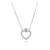 925 Sterling Silver Heart CZ Necklace