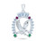 925 Sterling Silver CZ Horse Shoe Eagle