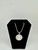 .925 sterling silver Virgin Mary quarter size w/ 2mm rope chain