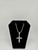 .925 sterling silver 3D cross w/ 2mm rope chain
