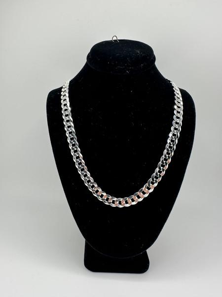 .925 sterling silver 7.2 mm curb chain