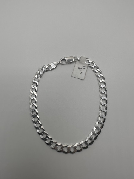 .925 Sterling Silver 6mm curb bracelet