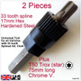 Combined Alternator Clutch Removal/Fitting Tool, 33tooth Spline +T50 Torx Star