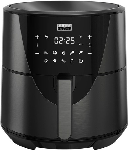 Bella Pro Series - 8-qt. Touchscreen Air Fryer - Black Stainless Steel