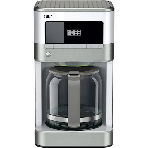 Braun - BrewSense 12-Cup Coffee Maker - Stainless Steel/White