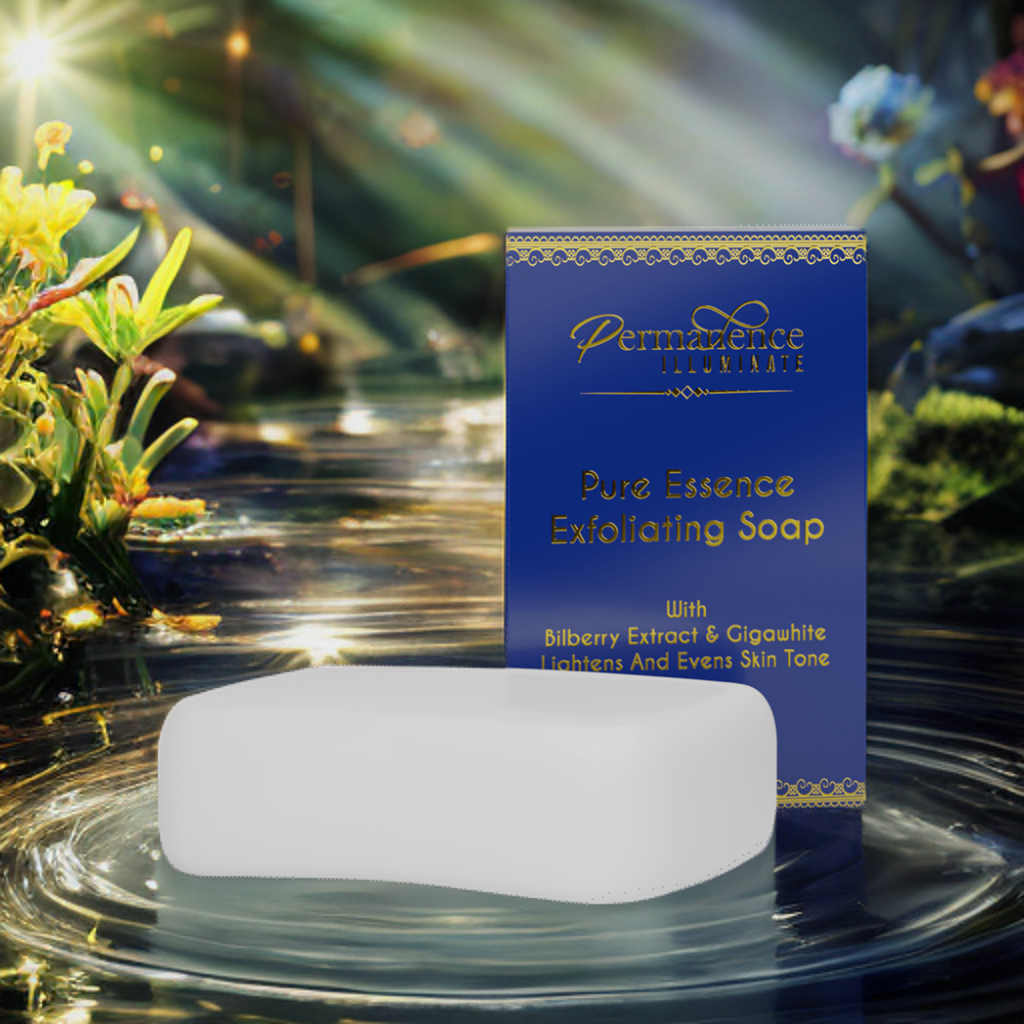 PERMANENT SKIN WHITENING SOAP PURE ESSENCE EXFOLIATING BAR ~ Exfoliates &  Lightens - PERMANENCE SKINCARE