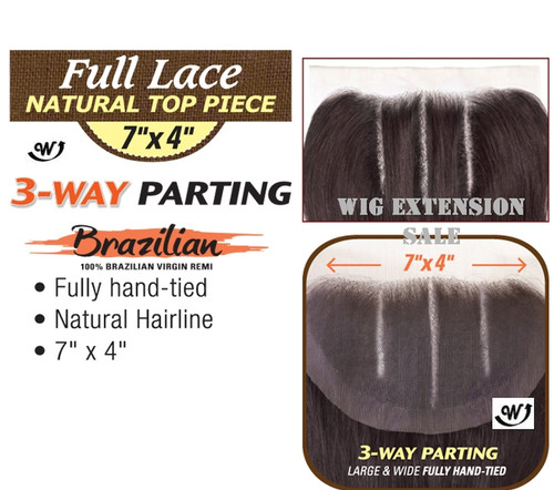 sensationnel bare&natural brazilian full lace closure top piece 7x4 | WigExtensionSale.com