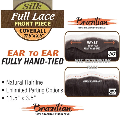 sensationnel bare&natural brazilian full lace closure front piece Wavy11.5x3.5 | WigExtensionSale.com