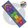 Portable Hop Scotch Mat for indoor and outdoor play.
