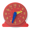 Teacher 24 hour clock used to teach children to tell the time