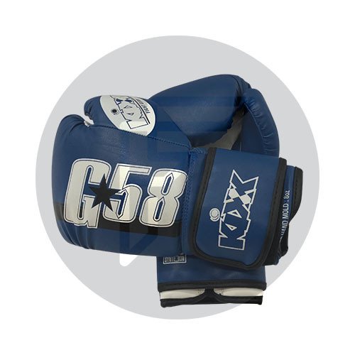 KIXX G58 PU Leather Boxing Gloves Blue