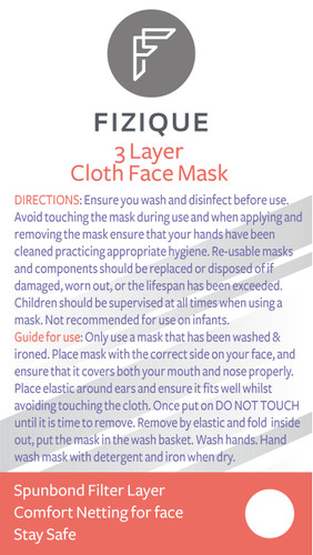 Directions for use and care instructions for Cloth Masks.