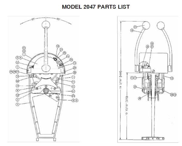 Kobelt 2047 - Twin Handle Single Function Mechanical Control Head