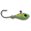 Great for all your walleye and Perch needs, These hooks are a Great addition to anyone's tackle collection.

These Jigs are great to use in Low lights conditions, the are Painted with a very durable Powder paint and have a second protective coating on them as well. They are Painted in our custom KRYPTONITE GLOW they are poured on a Eagle Claw 570 #1/0 Hook .
