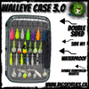 Walleye 3.0 Loaded Case
This Waterproof Case includes 
 
•	Double Sided Waterproof Case 
 
•	1/4 oz   Kaleidoscope Set  Glow 
•	1/4 oz   Deluxe Ultra Minnow Set Glow 
•	1/4 oz   Mean Machine Set Glow 
•	1/4 oz   Wonder Bread Glow Jigs Glow 
•	1/4 oz   Deluxe Cyclone Flasher Set Glow 
•	1/4 oz   Snake Eye Glow
•	Assorted    Ball jigs Glow 
•	1/4 oz   Rock and Roll Rattle Set Glow 
